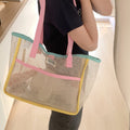 Simple Mesh Large Capacity Travel Shoulder Bag 8BW6BOB76L