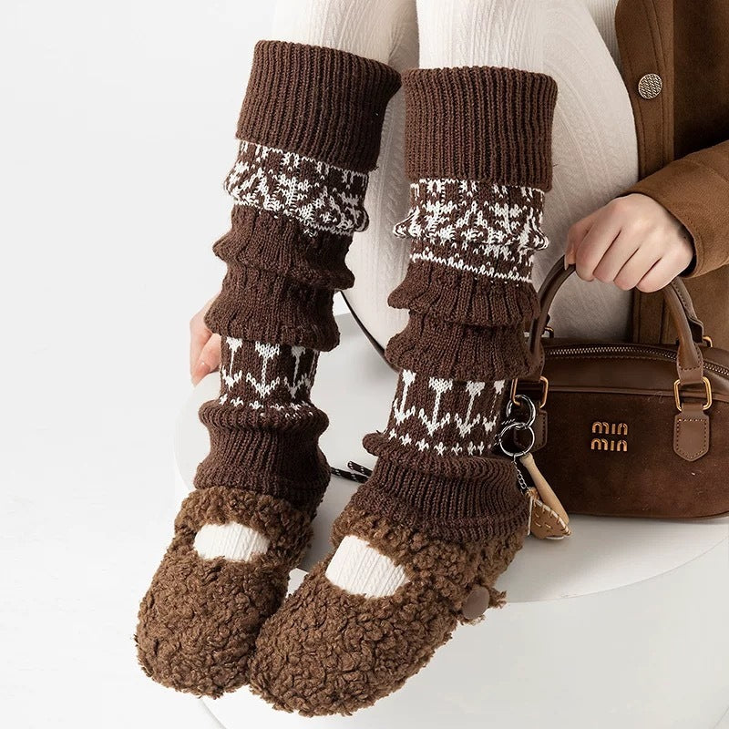 Fair Isle Leg Warmers - DippedShop Wholesale - #4067
