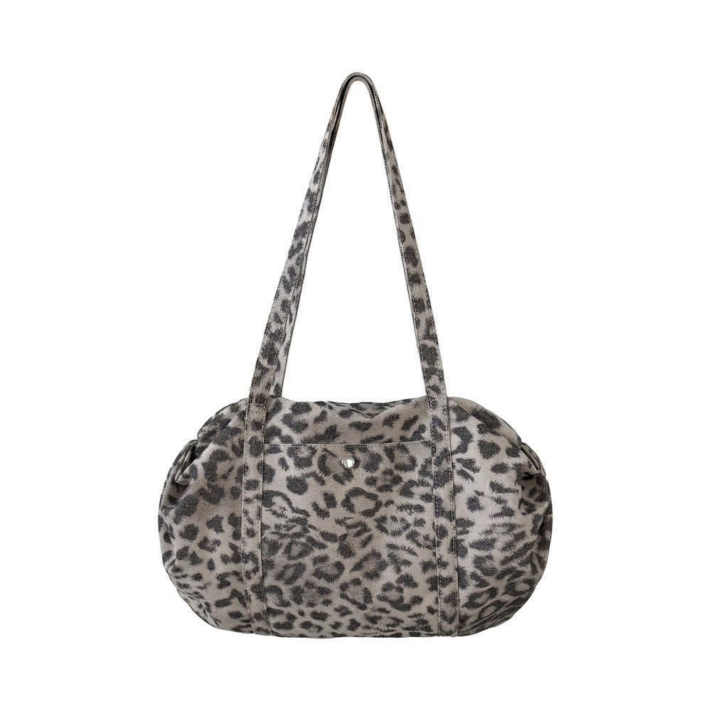 Vintage Leopard Print Large Capacity Shoulder Bag 6W10BBG1361