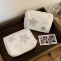 Stylish Silver Star Patch Mini Makeup Bag MK2BW6S10BOB104