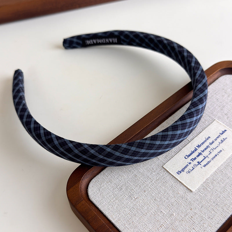 Vintage Plaid Print No-Slip Headband 6W6HBD405