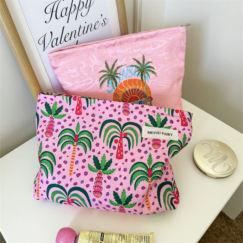Coconut Print Cosmetic Bag - DippedShop Wholesale - #8803