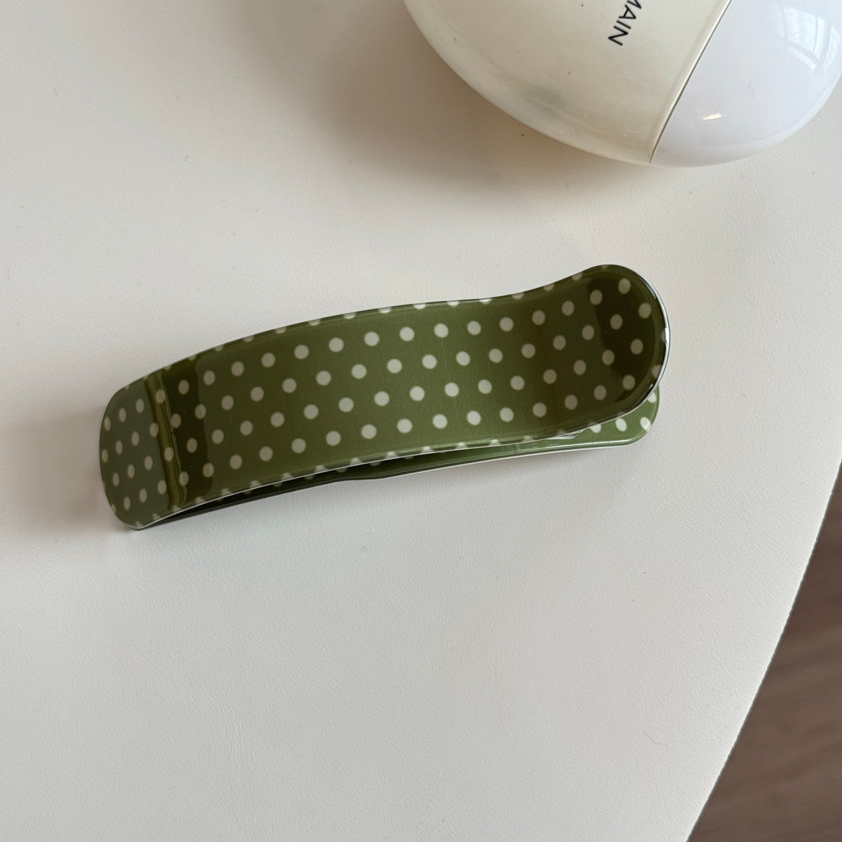 Trendy Polka Dots Plaid Acetate Dcukbill Hair Claw 6W6HCP1254