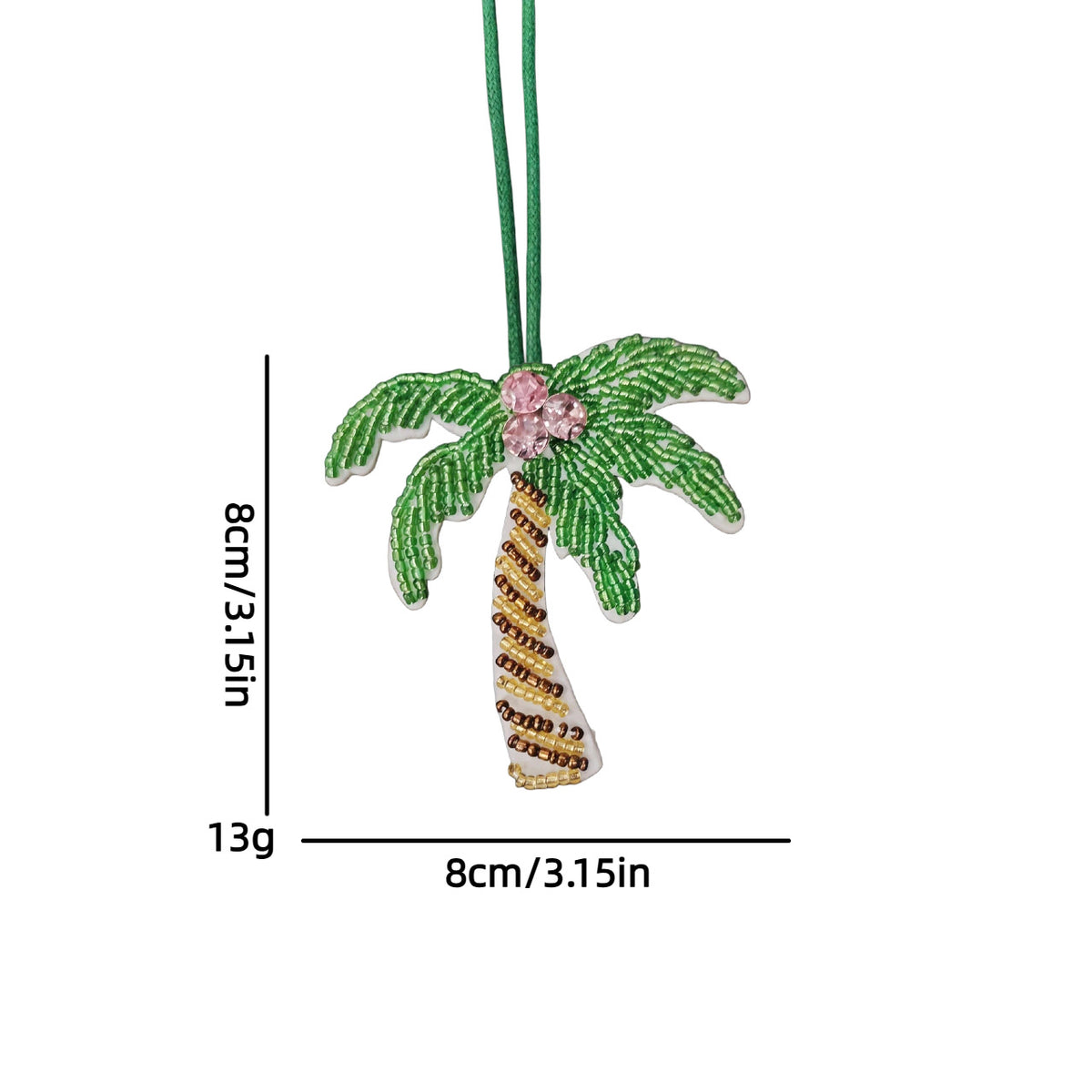 Creative Handmade Beads Coconut Tree Bag Charm 6W10BBC796