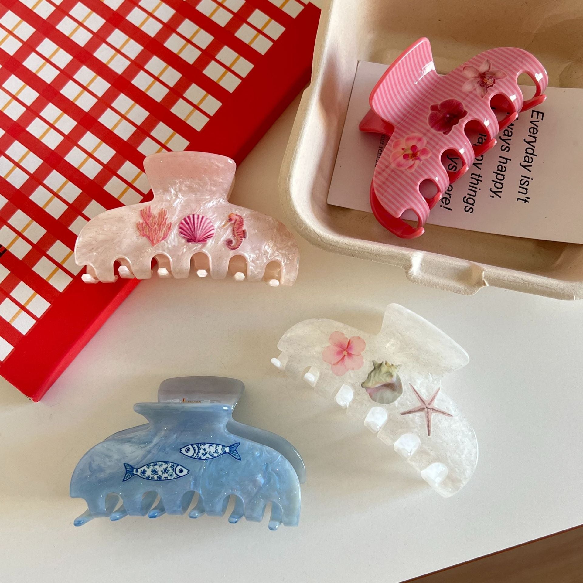 Starfish Shell Hair Clips - DippedShop Wholesale - #0643
