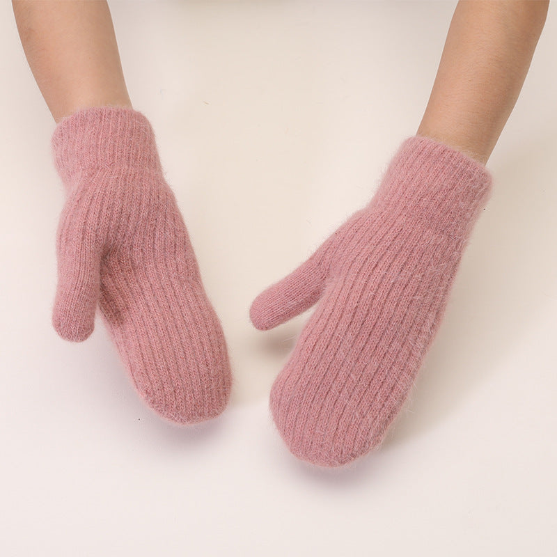 Simple Padded Knit Mittens Gloves DPG2612