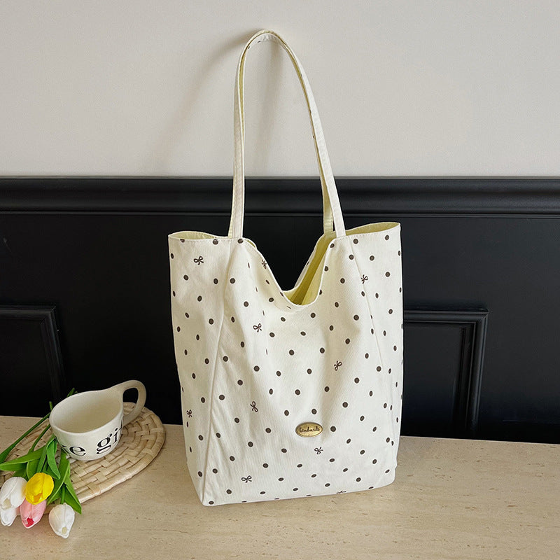 Fresh Polka Dots Large Capacity Shoulder Bag 6W10BBG2482