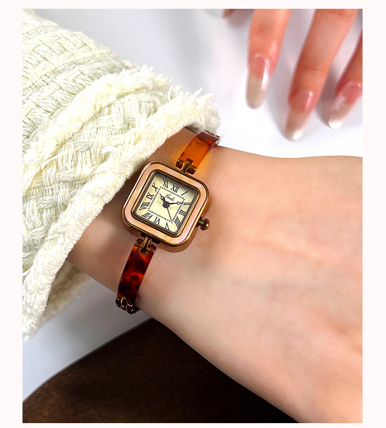 Minimalist Square Quartz Bangle Bracelet Wrist Watch MK2SSAS6W6JWA10