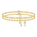 Elegant Gold Plated Double Lay - DippedShop Wholesale - #0035