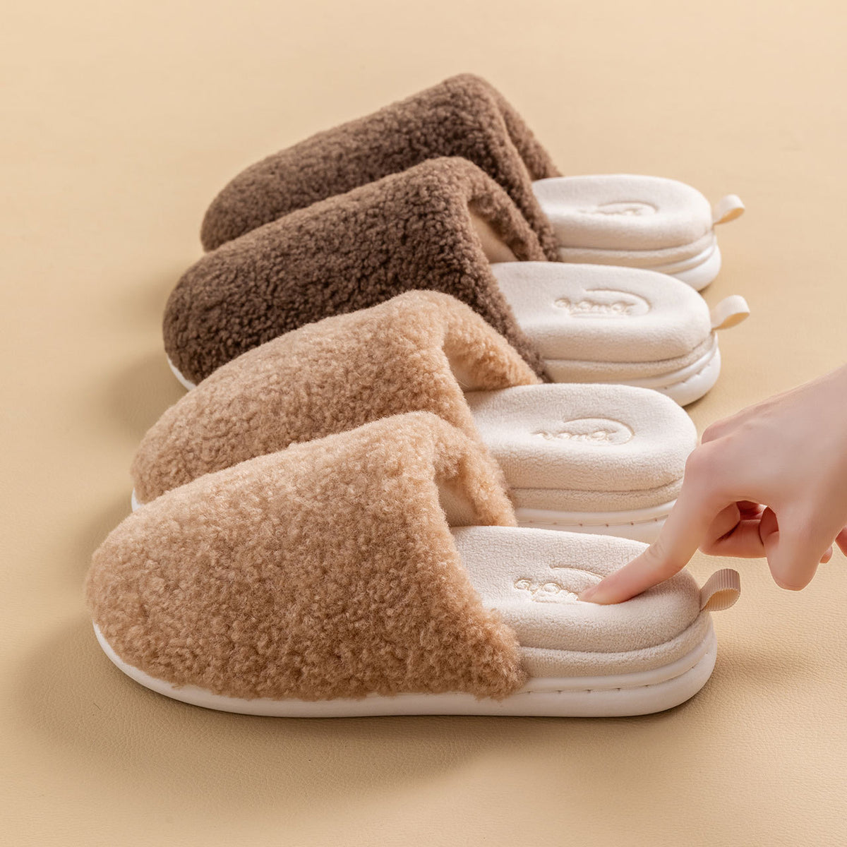 Fluffy Plush Thick Warm Inddor Slippers 6W8FSP239