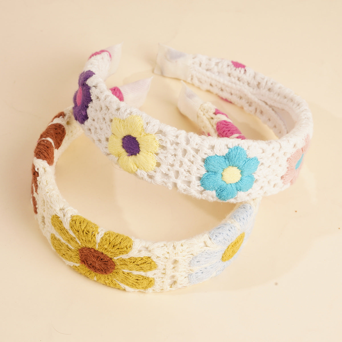 Hippie Floral Knitted Headband - DippedShop Wholesale - #3619
