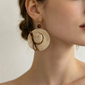 Raffia Hat Dangle Earrings - DippedShop Wholesale - #3827