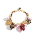 Vintage Strawberry Metal Heart Pendant Chain Bracelets 6W6JBR491