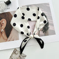 Vintage Floral Print Pearl Solf Silk Scarf MK2BLW6W6NSI64