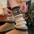 Fair Isle Knit Leg Warmers - DippedShop Wholesale - #0019