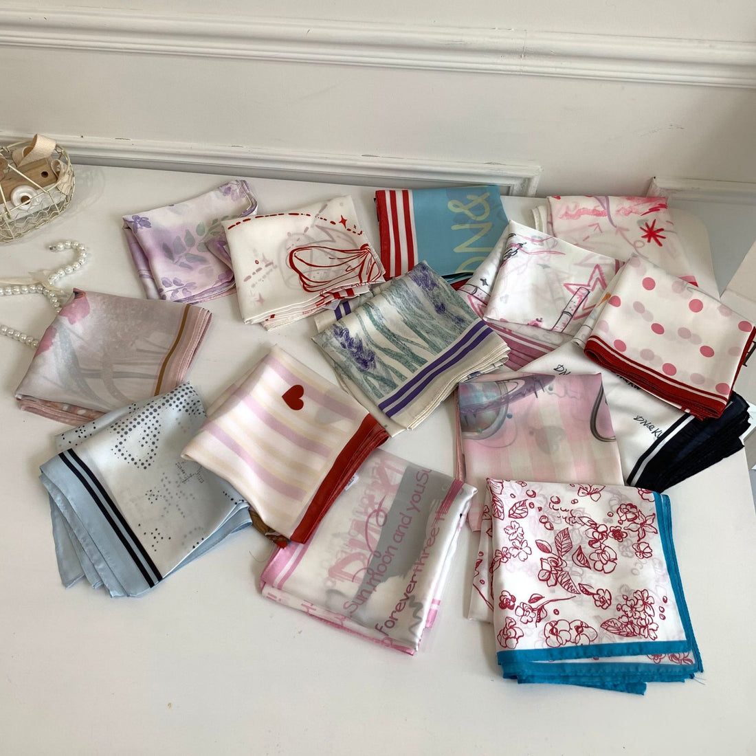 Love Flower Colorful Print Square Scarf DP25F444