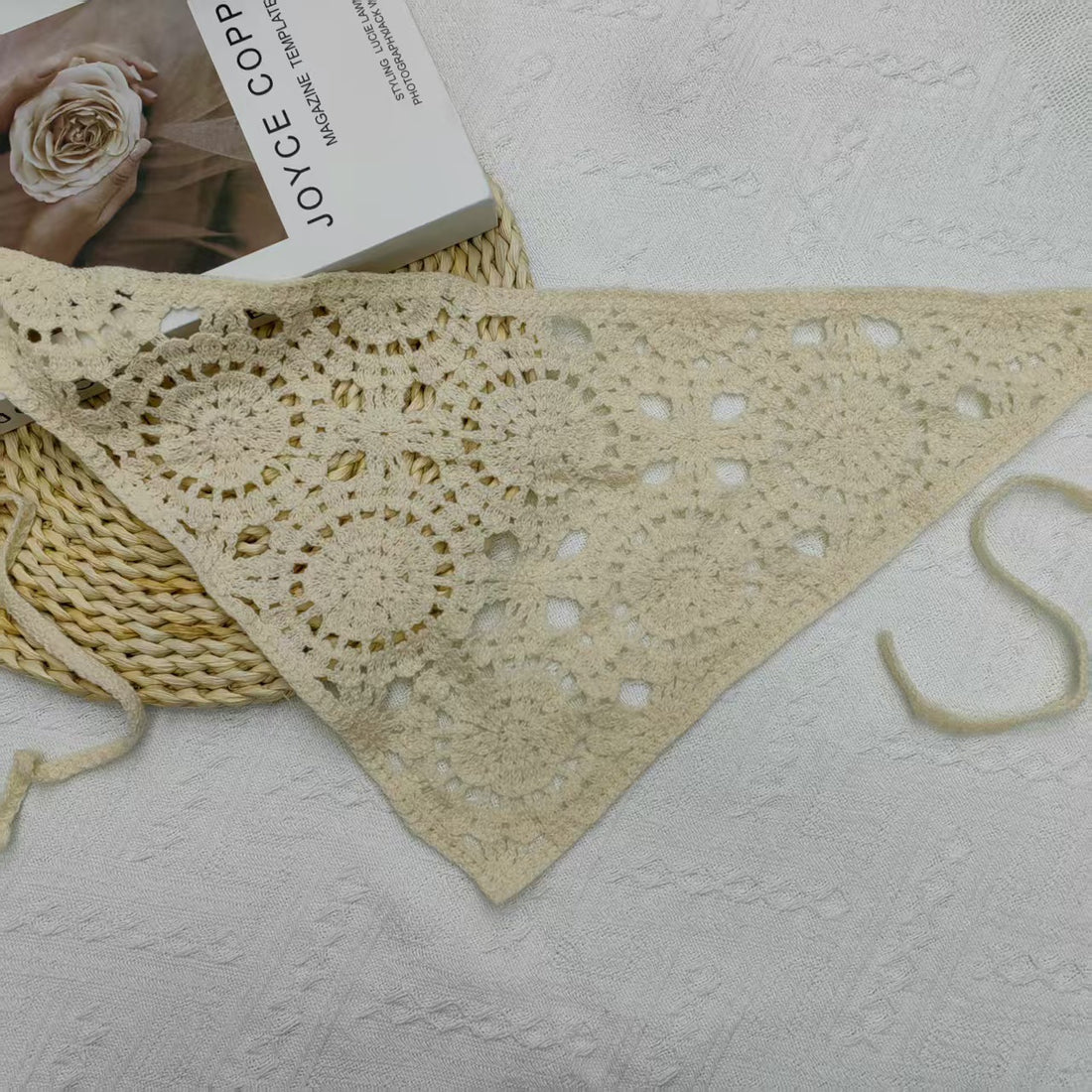 Hollow Out Knit Headscarf - DippedShop Wholesale - #2659
