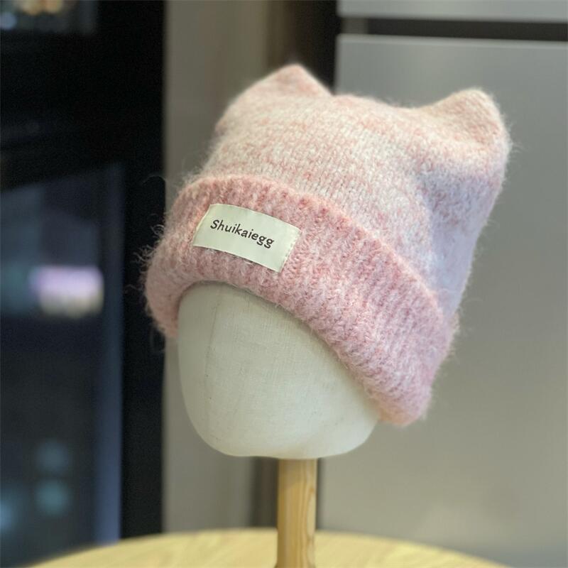 Cat Ear Knit Beanie - DippedShop Wholesale - #0979