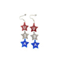 Trendy Glitter Star Pendant Dangle Earrings 8ZA6JER198L