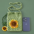 Handmade Crochet Sunflower Crossbody Shulder Bag MK2CCR6W10BBG432