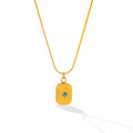 Gold Plated Rhinestone Pendant Necklace - DippedShop Wholesale - #0979