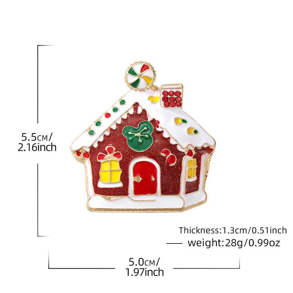 Christmas Series Enamel Rhinestone Brooch 6W6JPB63