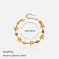 Stylish Gold Plated Heart Floral Pendant Bracelets 6W6JNC636