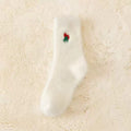 Soft Christmas Embroidered Fuzzy Socks 6W8FSO902