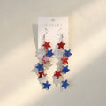 Trendy Glitter Star Pendant Dangle Earring 8ZA6JER189L
