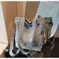 Casual Washed Distressed Crossbody Bag 6W10BBG1398