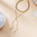 Multi Layer Y-Lariat Necklace - DippedShop Wholesale - #0451
