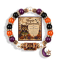 Handmade Halloween Ghost Beaded Stretch Bracelet 6W6JBR449