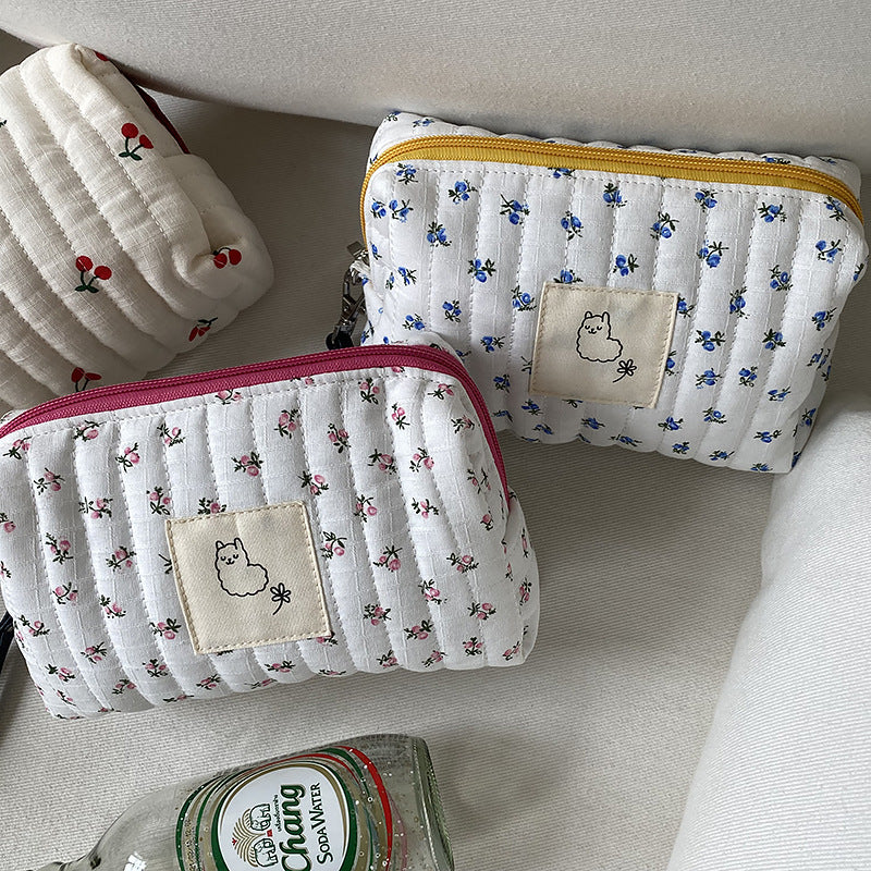 Flower Cherry Cosmetic Bag - DippedShop Wholesale - #1907