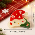 Cute Cartoon Print Snowman Christmas Hair Claw 6W6HCP1616