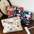 Vintage Mushroom Print Large Capacity Makeup Bag MK2BW6S10BOB66