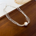 Elegant Multi Layer Copper Ball Pendant Necklace 6W6JNC939