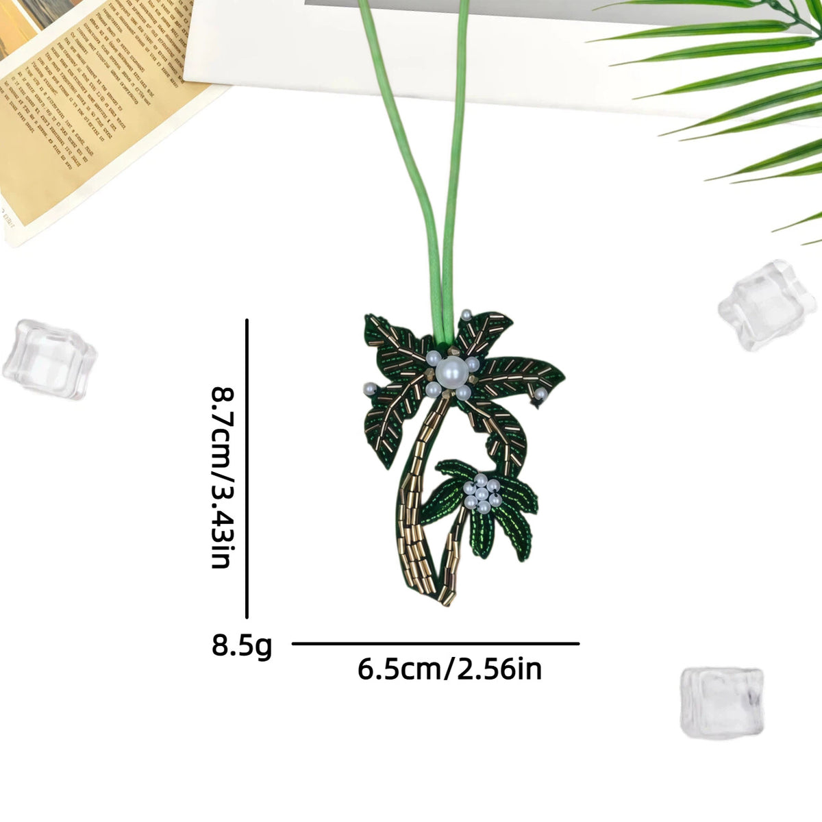 Creative Handmade Beads Coconut Tree Bag Charm 6W10BBC796