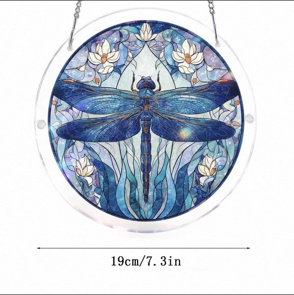 Colorful Stained Glass Style Puzzle Acrylic Suncatcher 6H7HLS181
