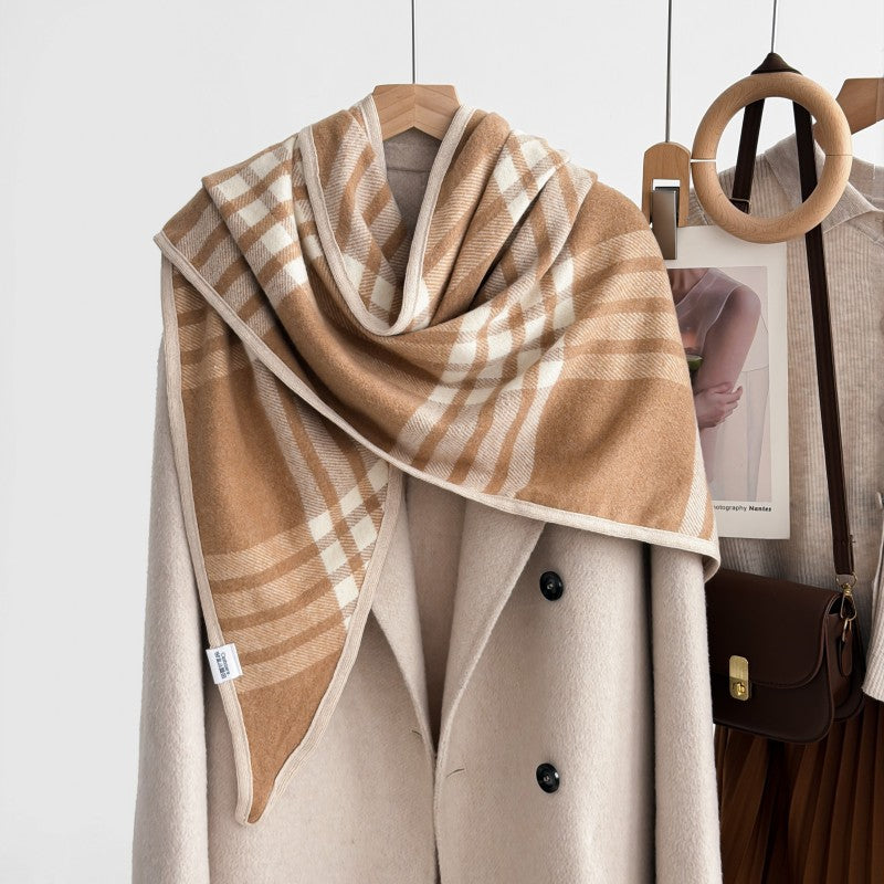 Plaid Triangle Scarf Wrap - DippedShop Wholesale - #6259