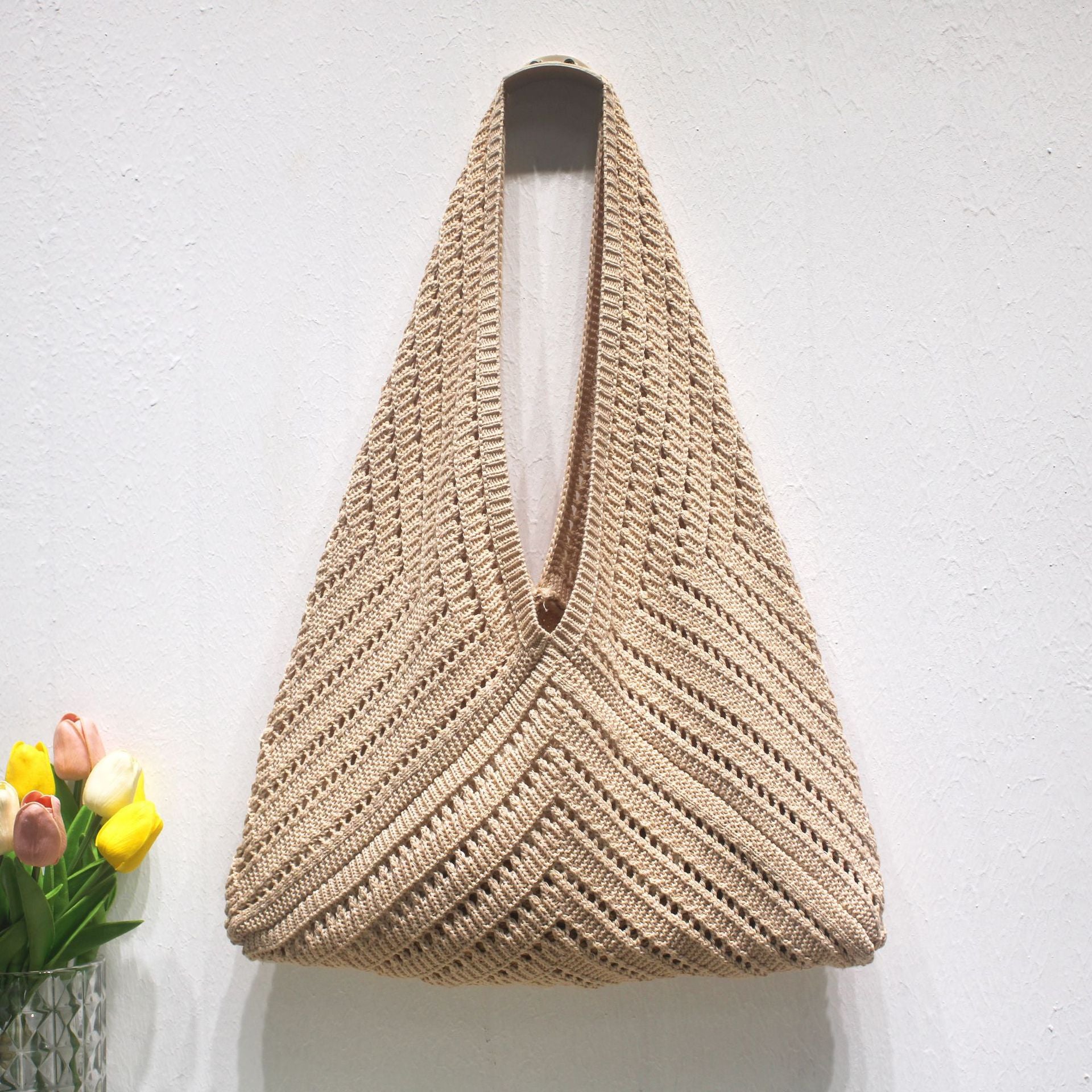 Trendy Hollow Out Solid Color Tote Bag 6W10BBG1778