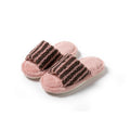 Striped Plush Slippers - DippedShop Wholesale - #1603