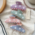 Candy Color Star Print Large Hair Claw 6W6HCP1661