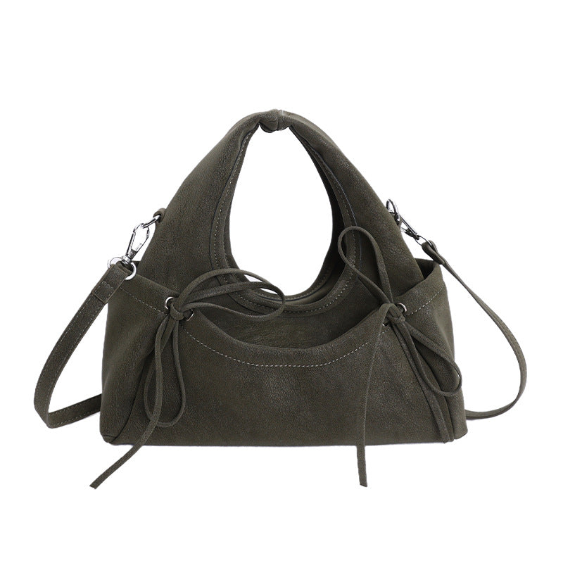 Retro Bowknot Solid Color Dumpling Habdbag 6W10BBG1865