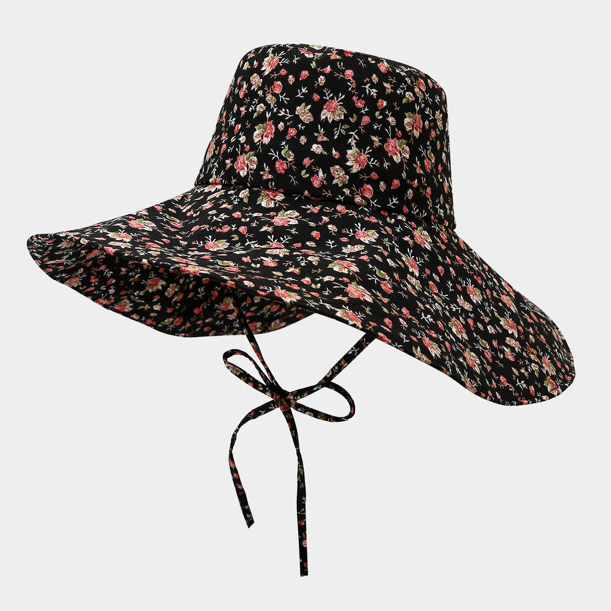 Fashion Floral Print Wide Brim Bucket Hat MK2BW6W6HAT107