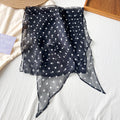 Sweet Color Block Floral Print Silk Scarf 6W6NSI196