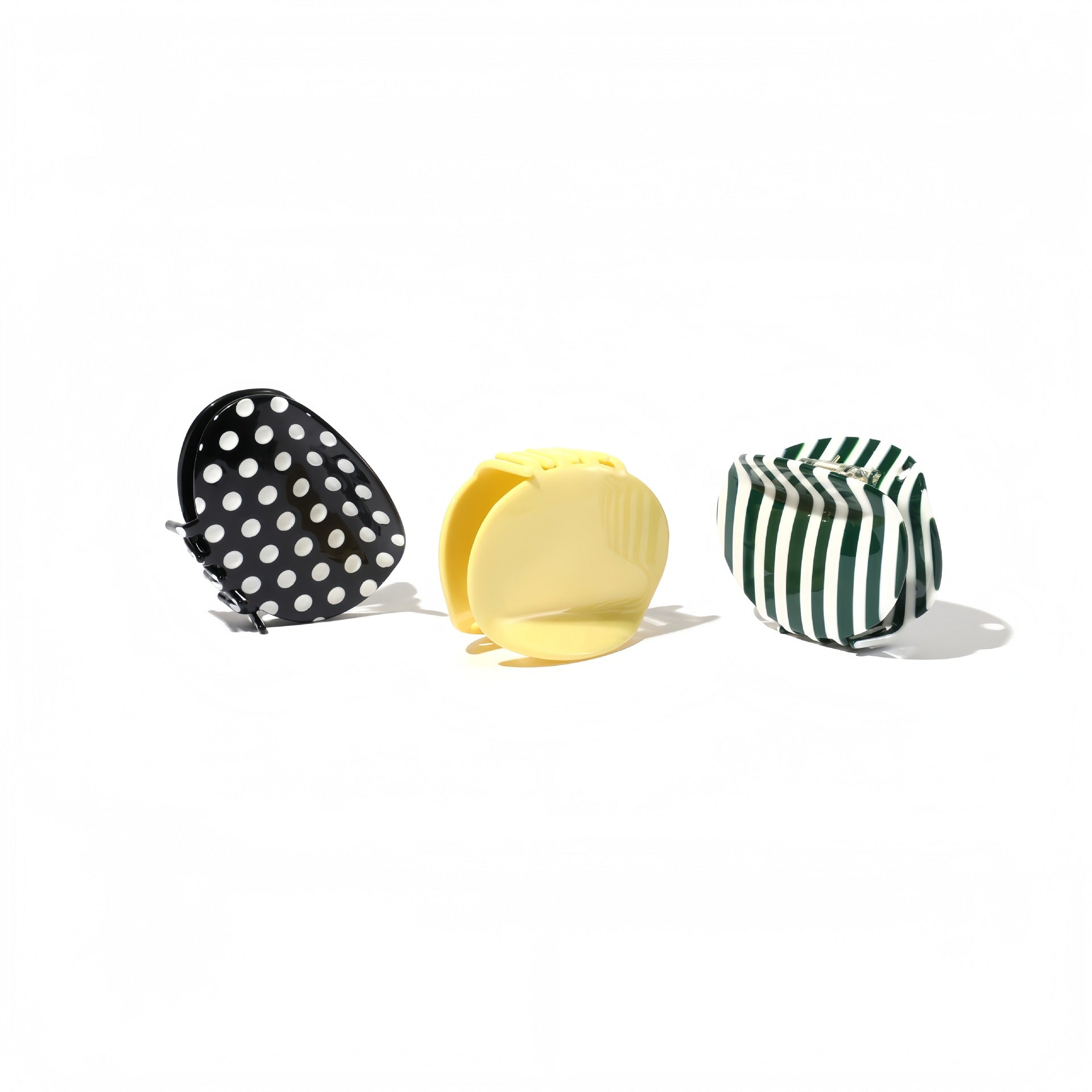 Sweet Polka Dots Oval Acetate Mini Hair Claw 8AS6HCP326T