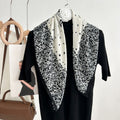 Floral Silk Square Scarf - DippedShop Wholesale - #7555