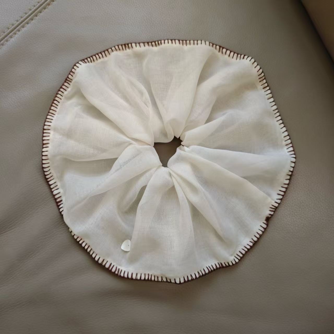 Fresh Starfish Shell Print Ruffled Scrunchies 6W6HSR345