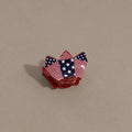 Trendy American Flag Hat Shape Lightweight Hair Clip 8AS6HCP61T