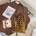 Embroidered Velvet Tambourine Shoulder Bag - DippedShop Wholesale - #0403